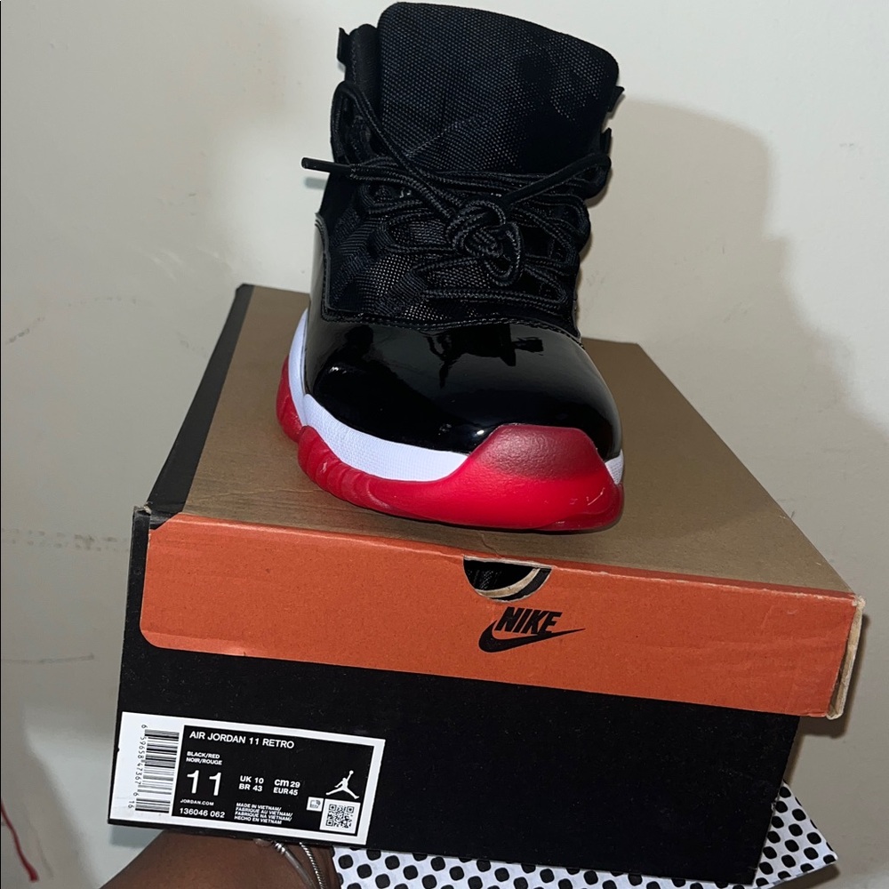 Nike  Black and Red High-Top Sneakers - Picture 3 of 5